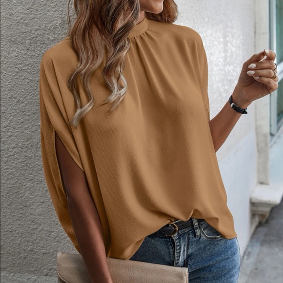 Boho tie back batwing sleeve top - Picture 2 of 11